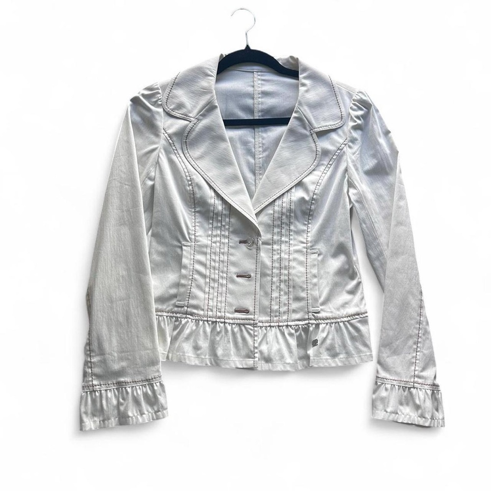 Courreges white peplum jacket